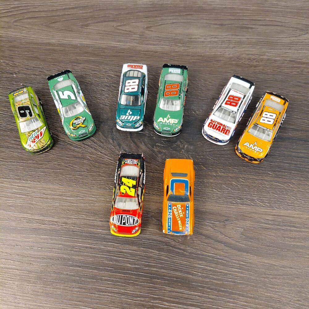 NASCAR 1:64 Diecast Car Lot of 8 Loose Jeff Gordon Earnhardt Jr Kasey Kahne